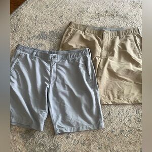 Under Armour Gray and Tan Flat Front Shorts- Bundle